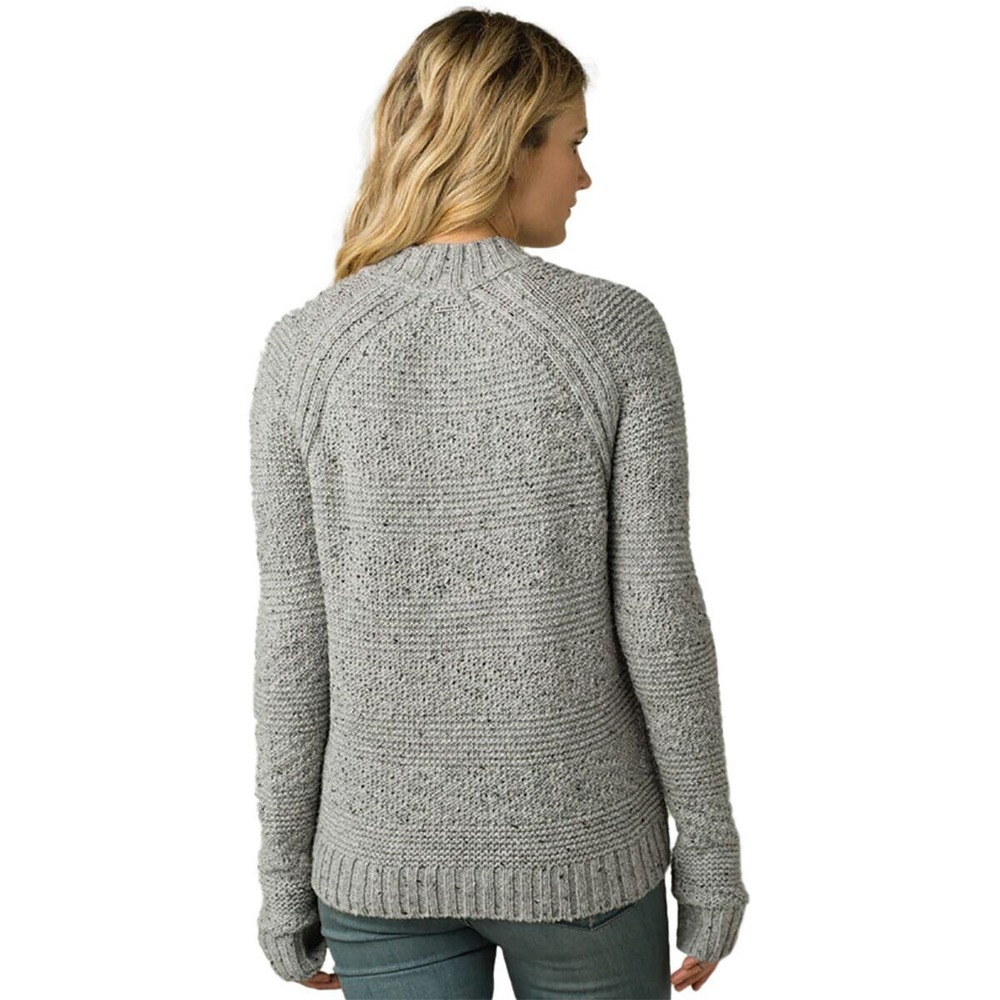 Prana Womens Grey Organic Cotton Blend‎ Textured Raglan Knit Sweater Size M - Picture 4 of 9